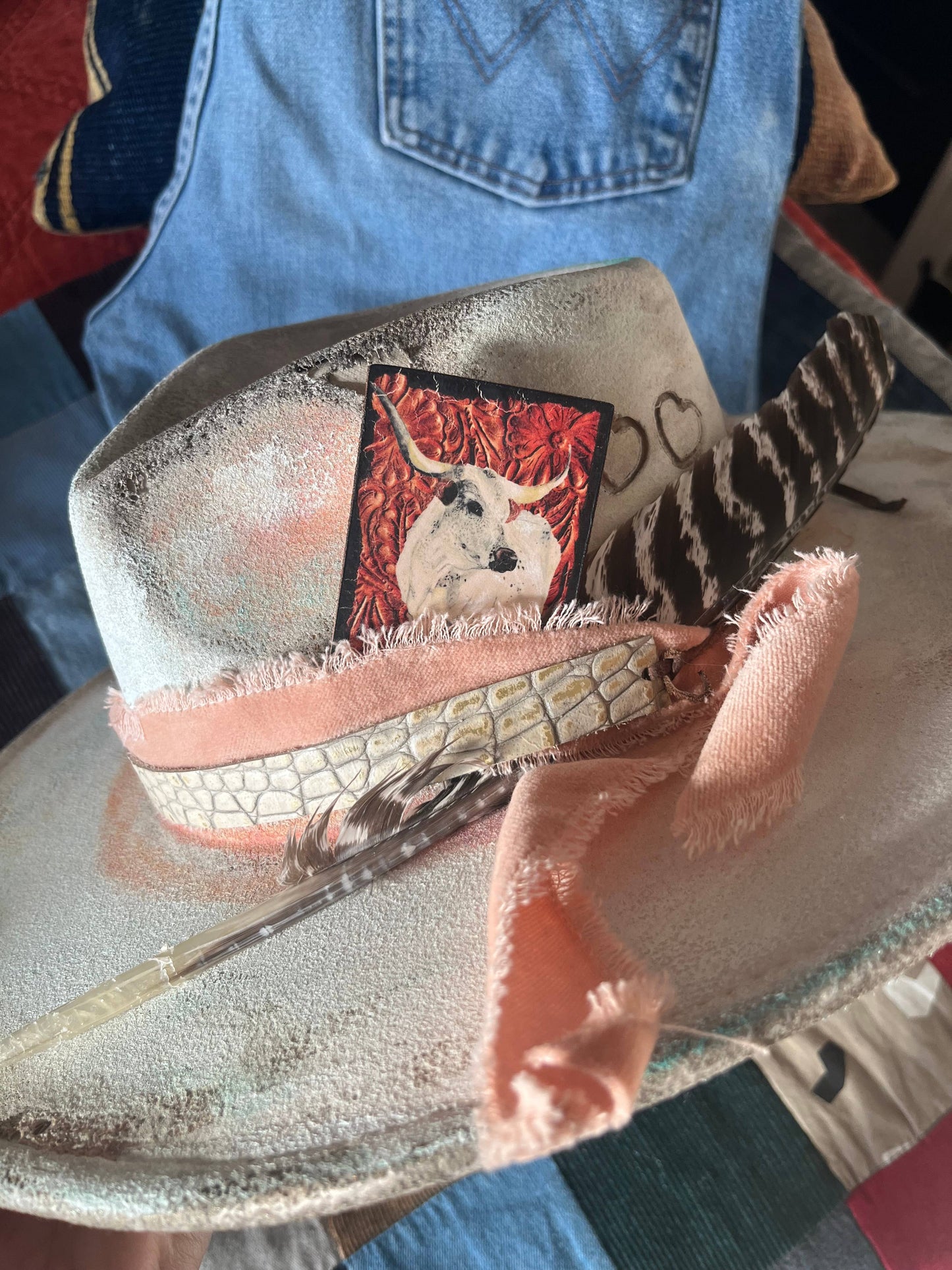 Leather Hat Card - Vanilla Bean