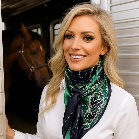 Blue and Green Waves Wild Rag