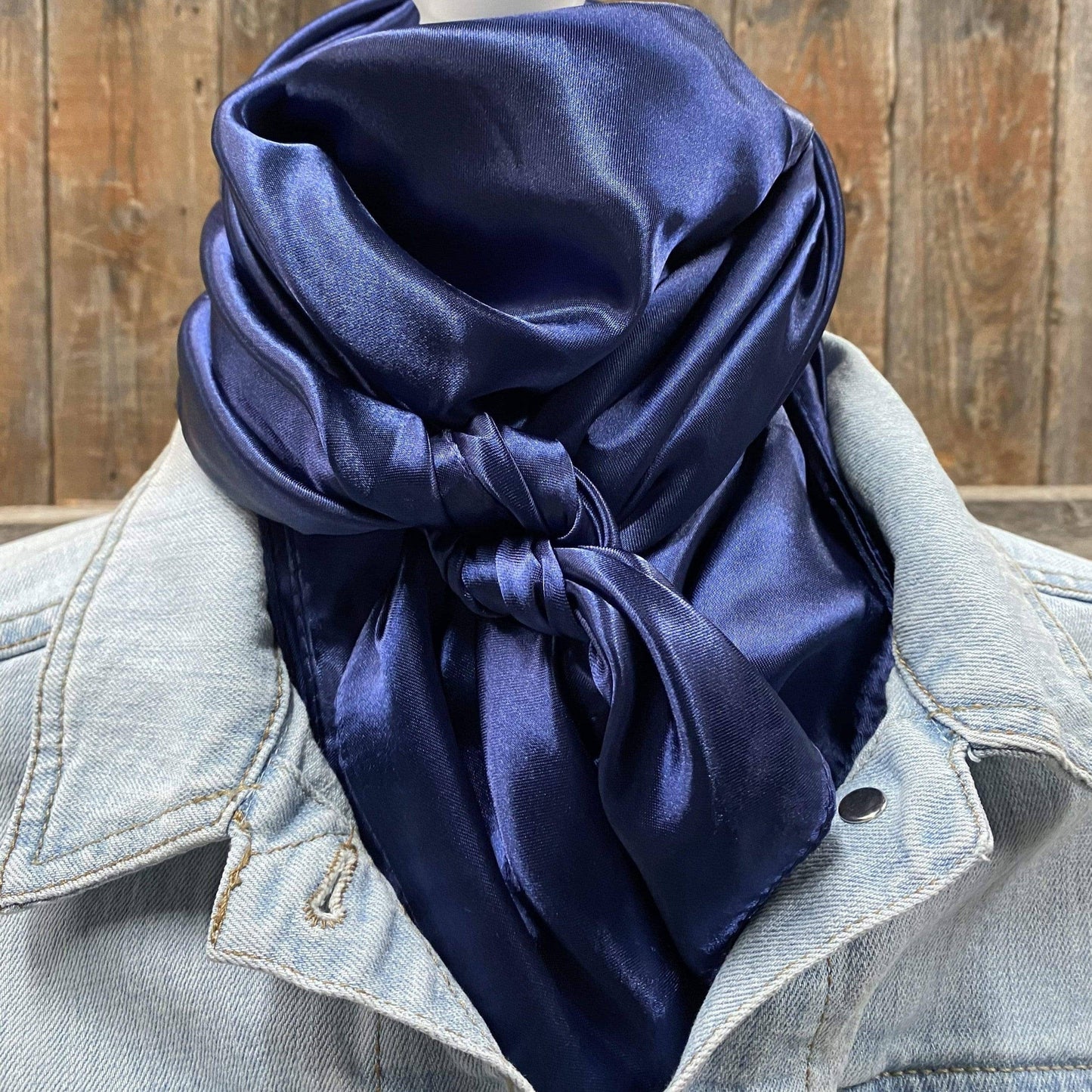 Solid Dark Blue Wild Rag