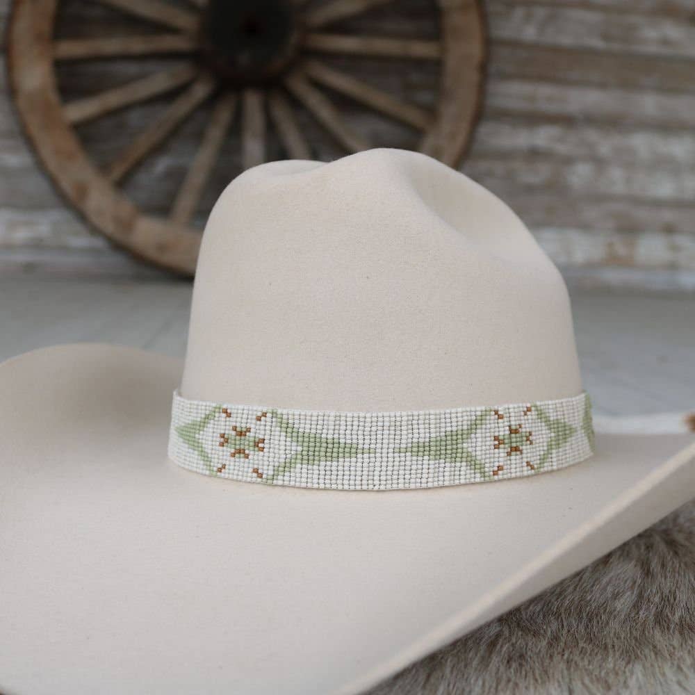 Beaded Hat Band - Sagebrush
