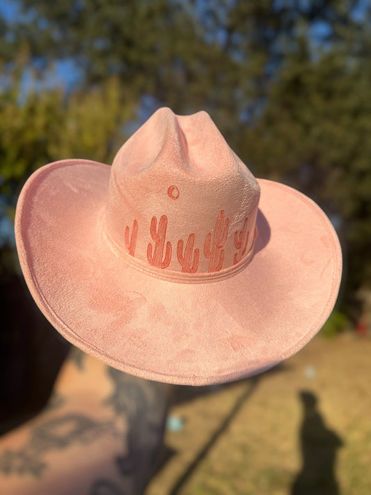 Cowboy Cactus Think Pink Suede