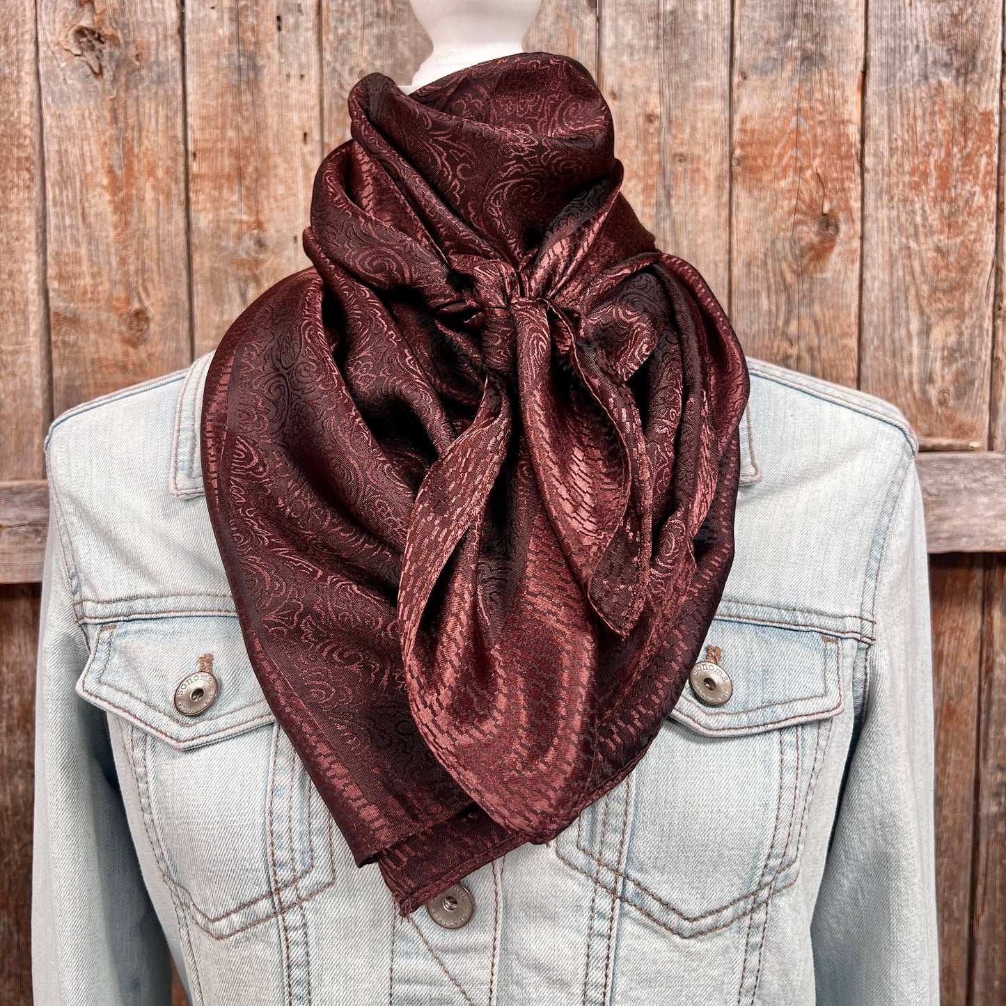 Brown Jacquard Wild Rag