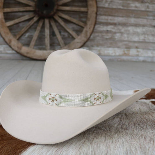 Beaded Hat Band - Sagebrush