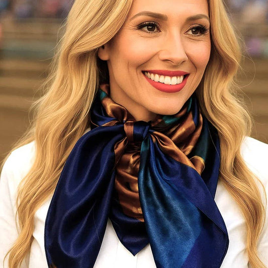 Blue Painted Sunflowers Wild Rag