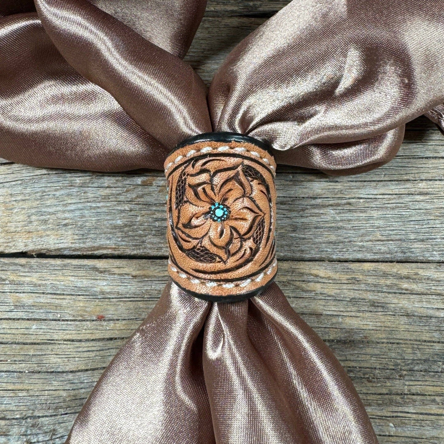 Tooled Leather Wild Rag Slides