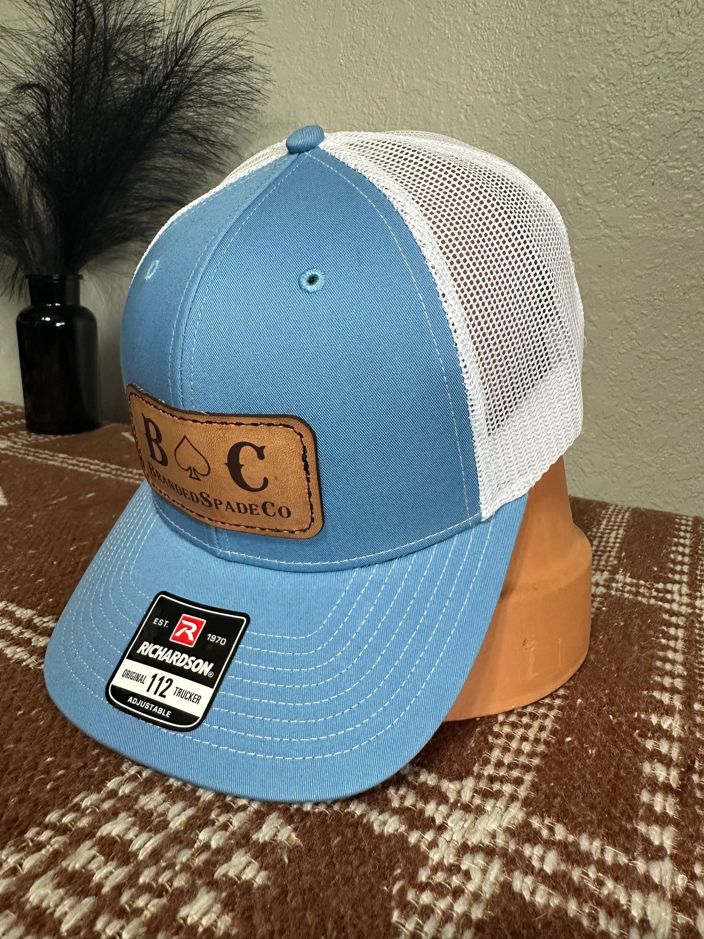 BrandedSpadeCo Leather Patch Hat