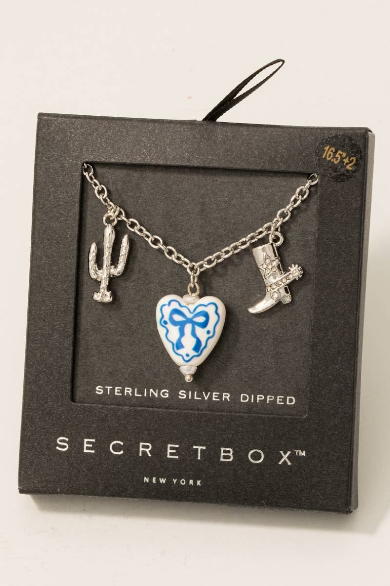 Ceramic Western Charms Chain Necklace