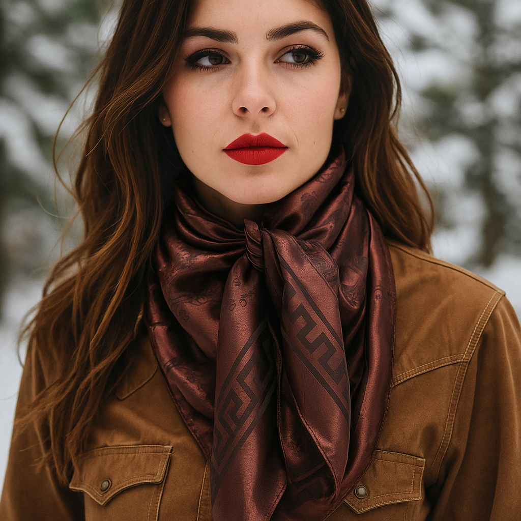 Brown Jacquard Wild Rag