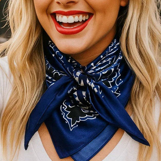 Blue Paisley Wild Rag