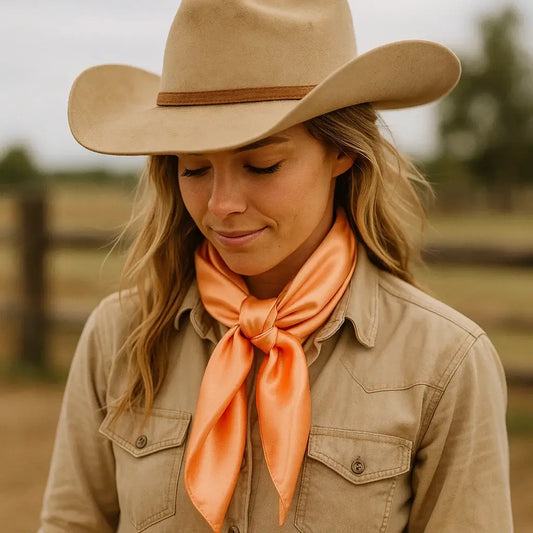 Solid Peach Wild Rag