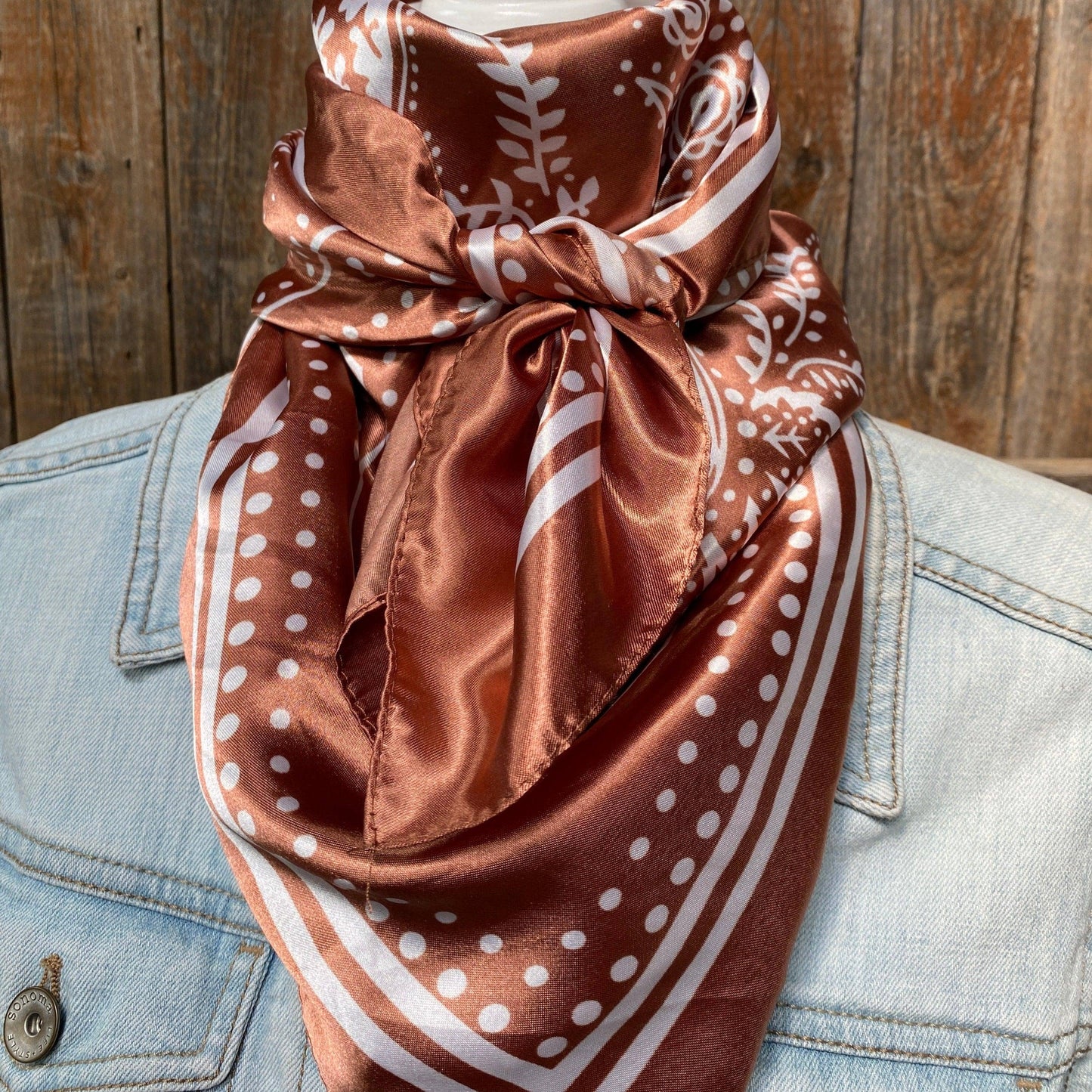 Copper Floral Paisley Wild Rag