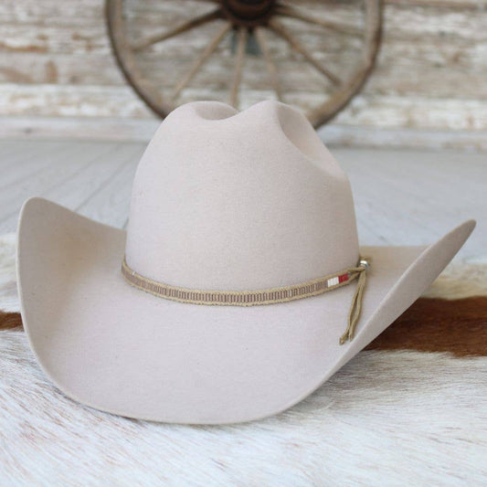 Tan Beaded Hat Band