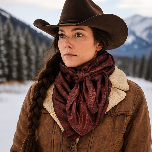 Brown Jacquard Wild Rag