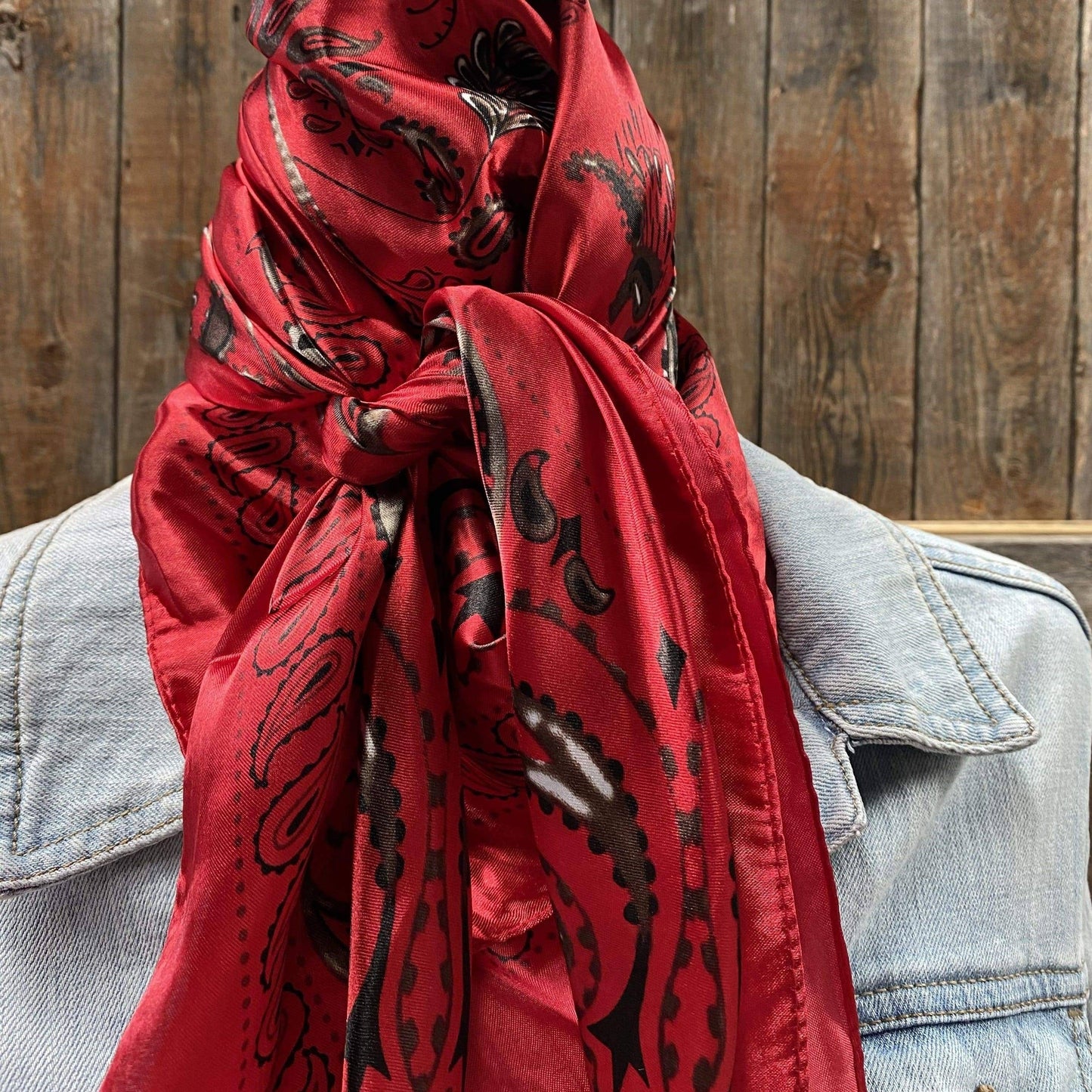 Red & Black Paisley Wild Rag