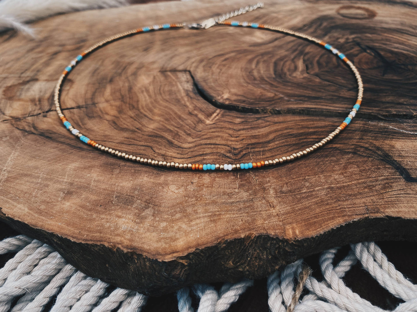 Sandstone western beaded necklace