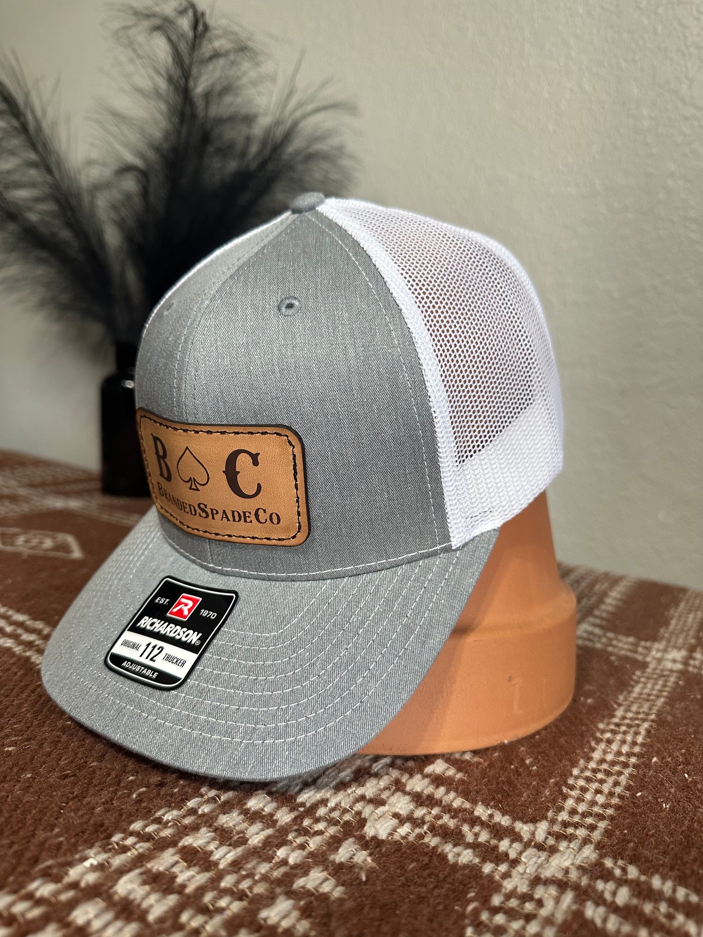 BrandedSpadeCo Leather Patch Hat