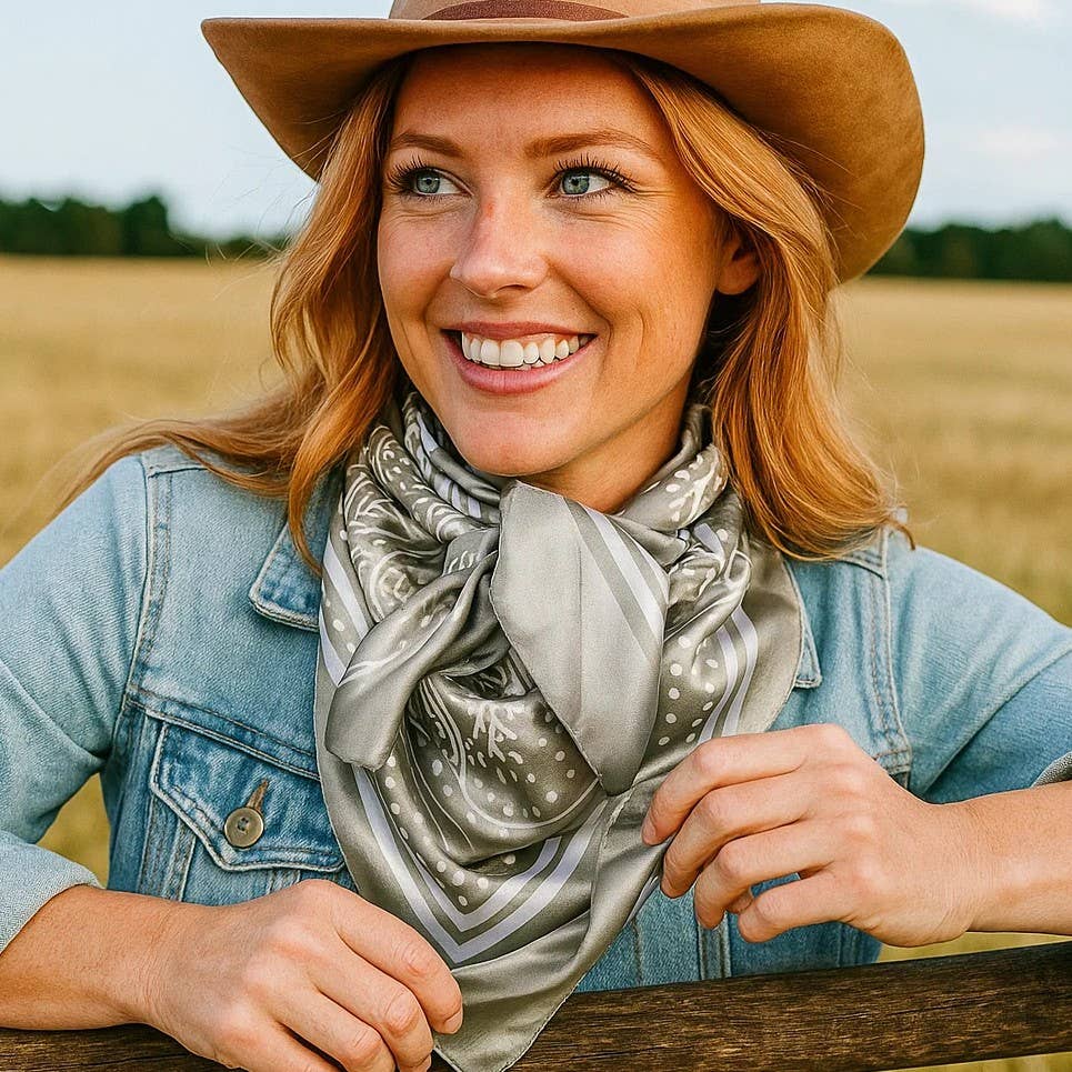 Sage Floral Paisley Wild Rag