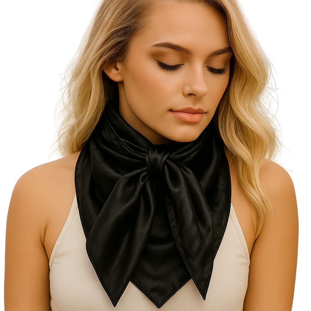 Black Jacquard Wild Rag