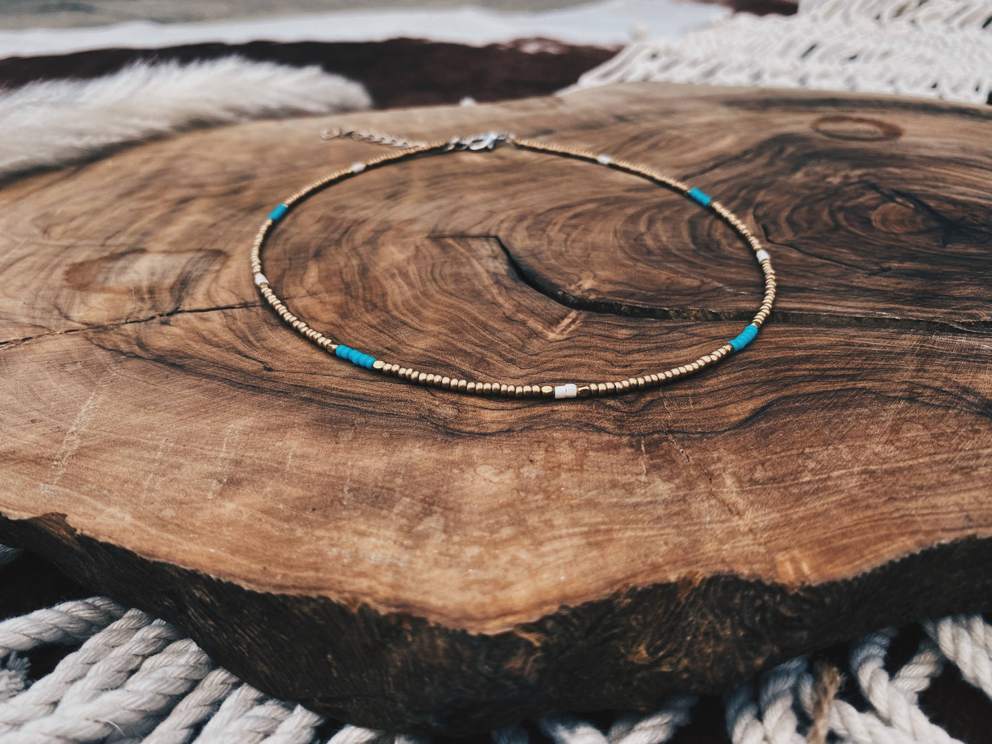 Gold and western Beaded necklace