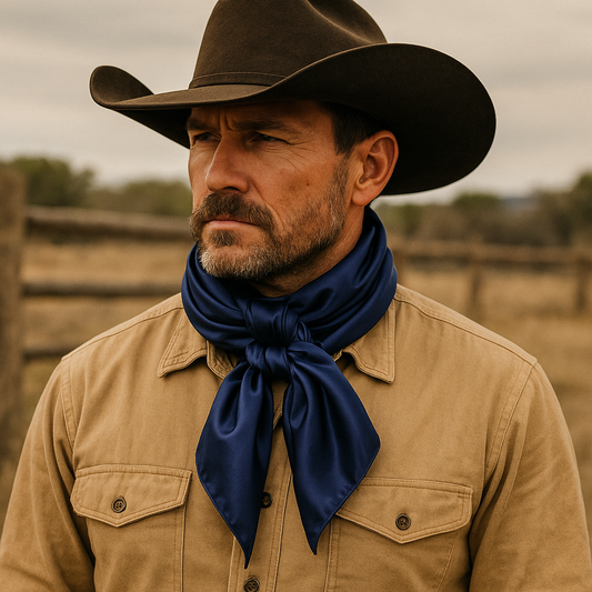 Solid Dark Blue Wild Rag