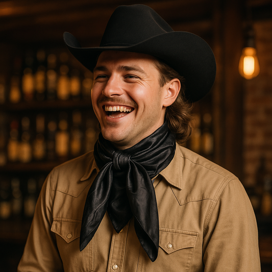 Black Jacquard Wild Rag