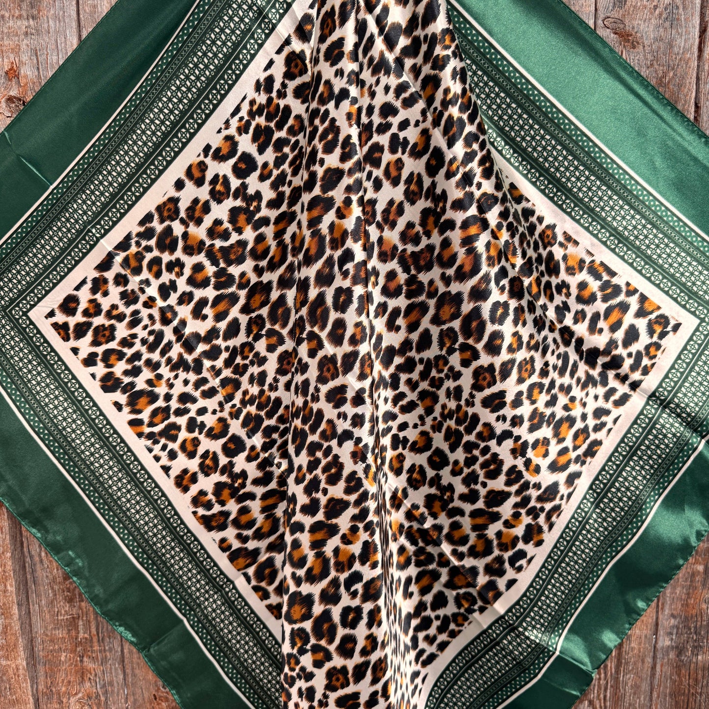 Green Animal Print Wild Rag