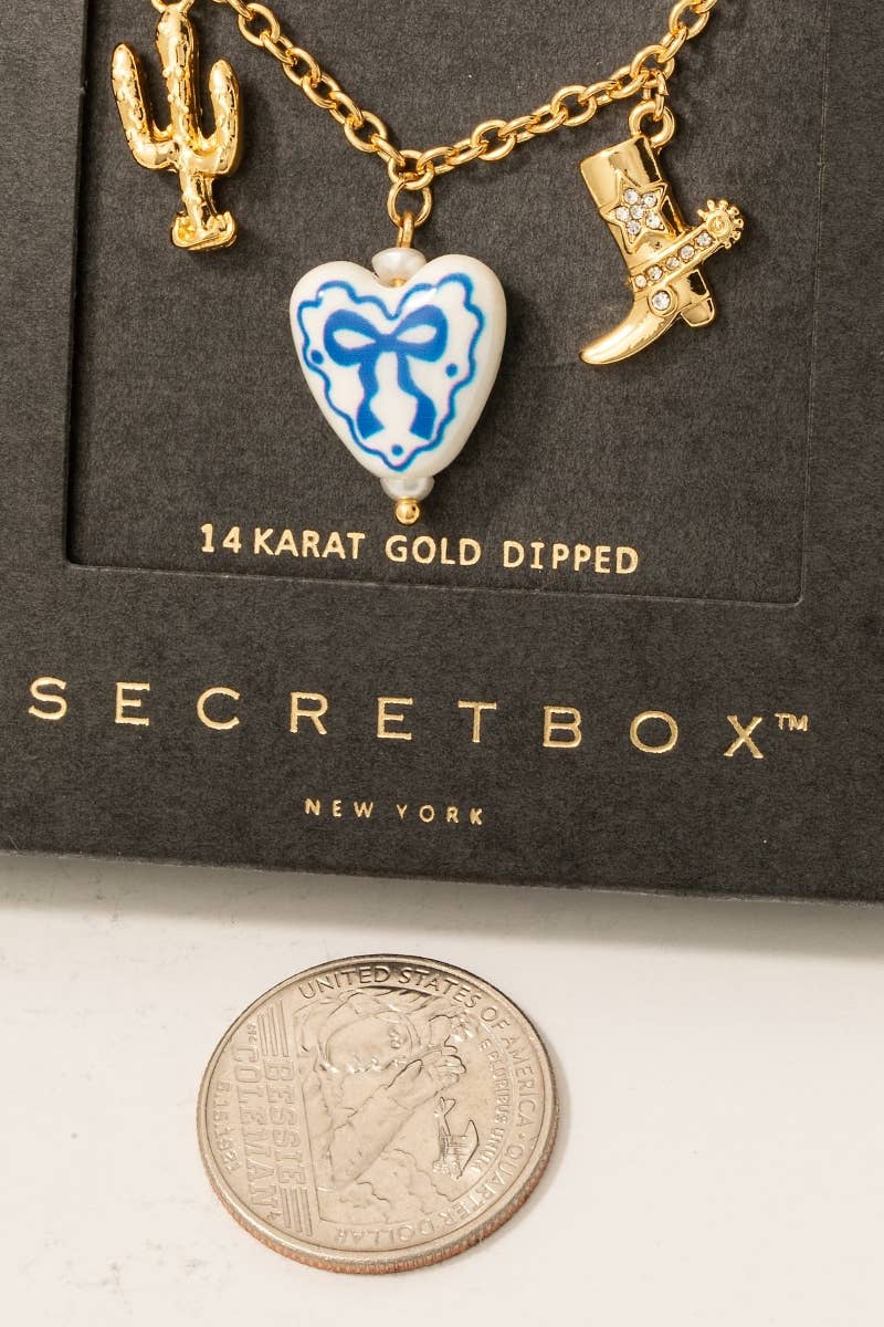 Ceramic Western Charms Chain Necklace