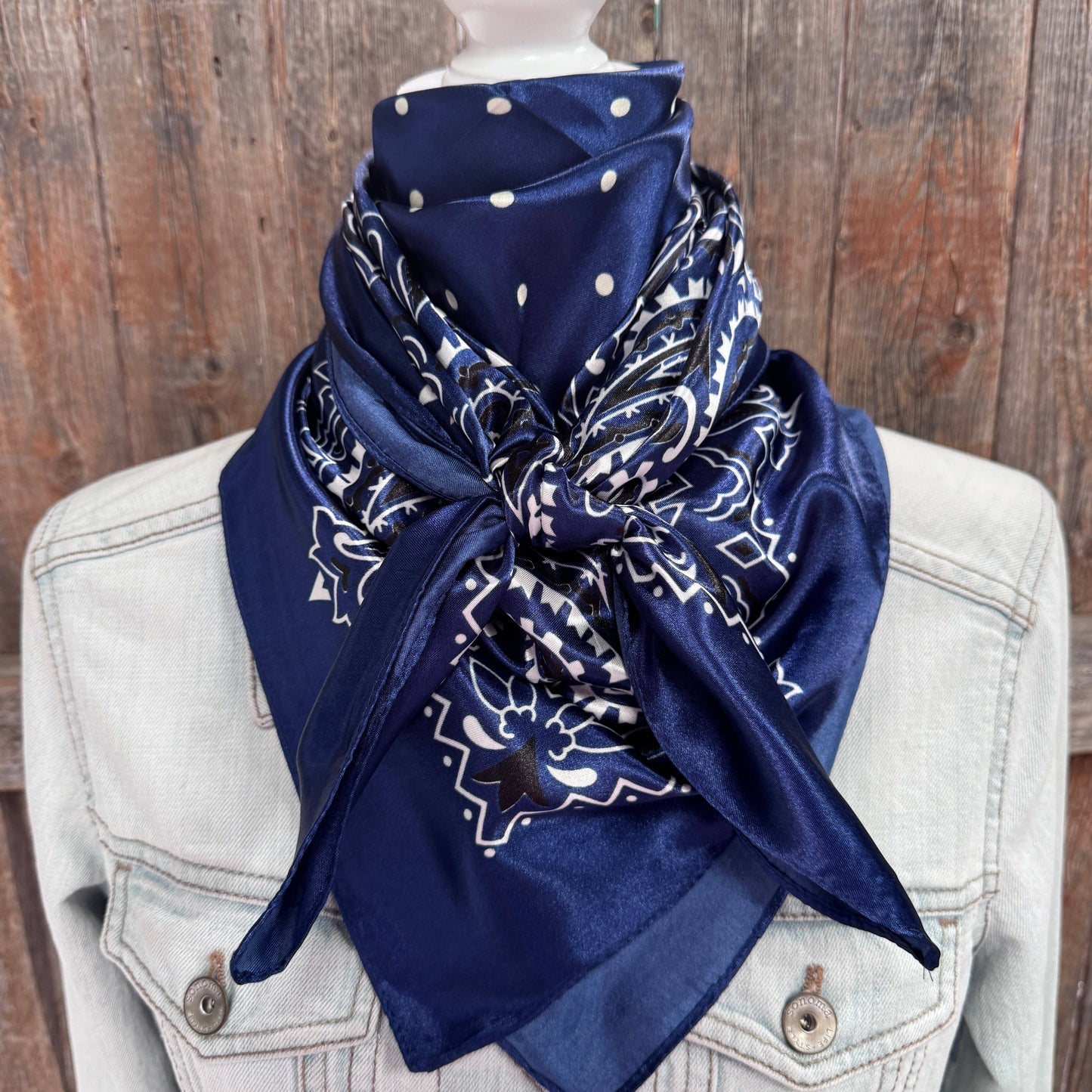 Blue Paisley Wild Rag