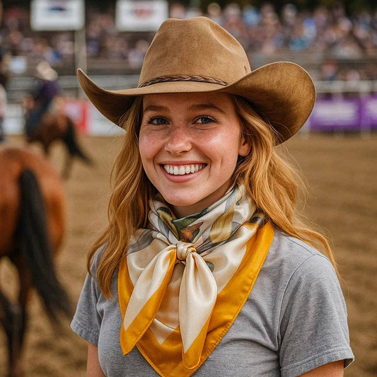 Yellow and Grey Lilies Wild Rag
