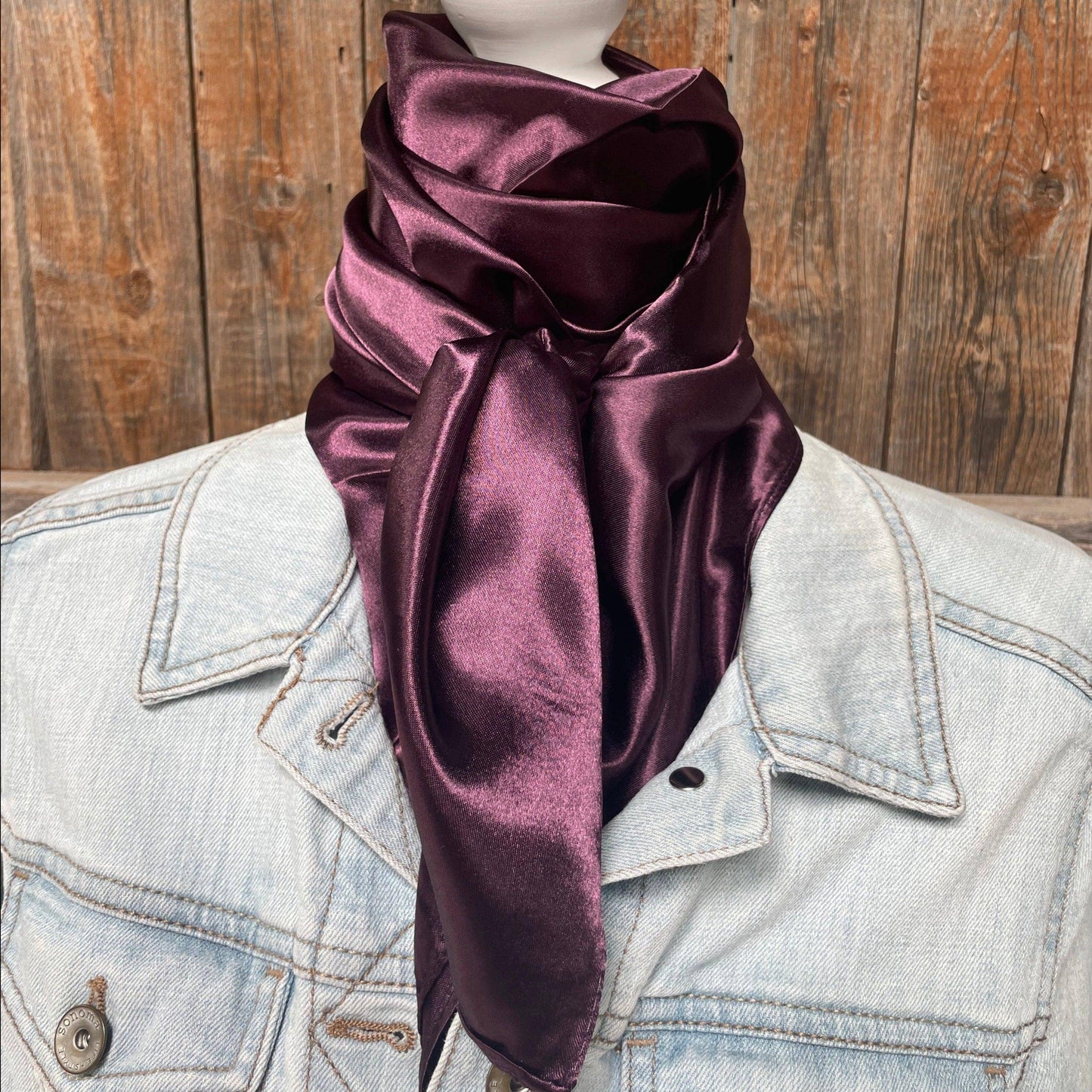 Solid Plum Wild Rag