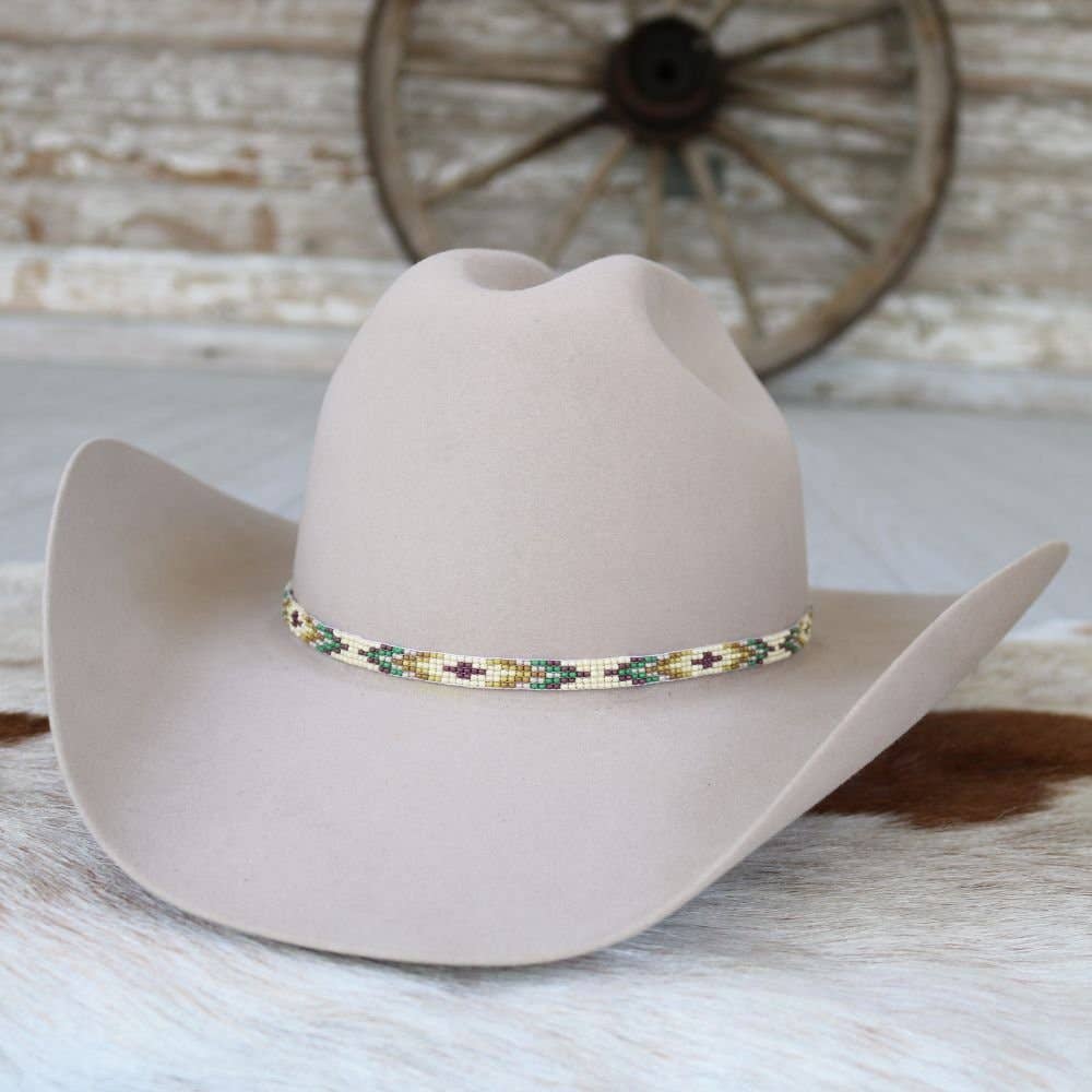 Western Beaded Hat Band - Santa Fe