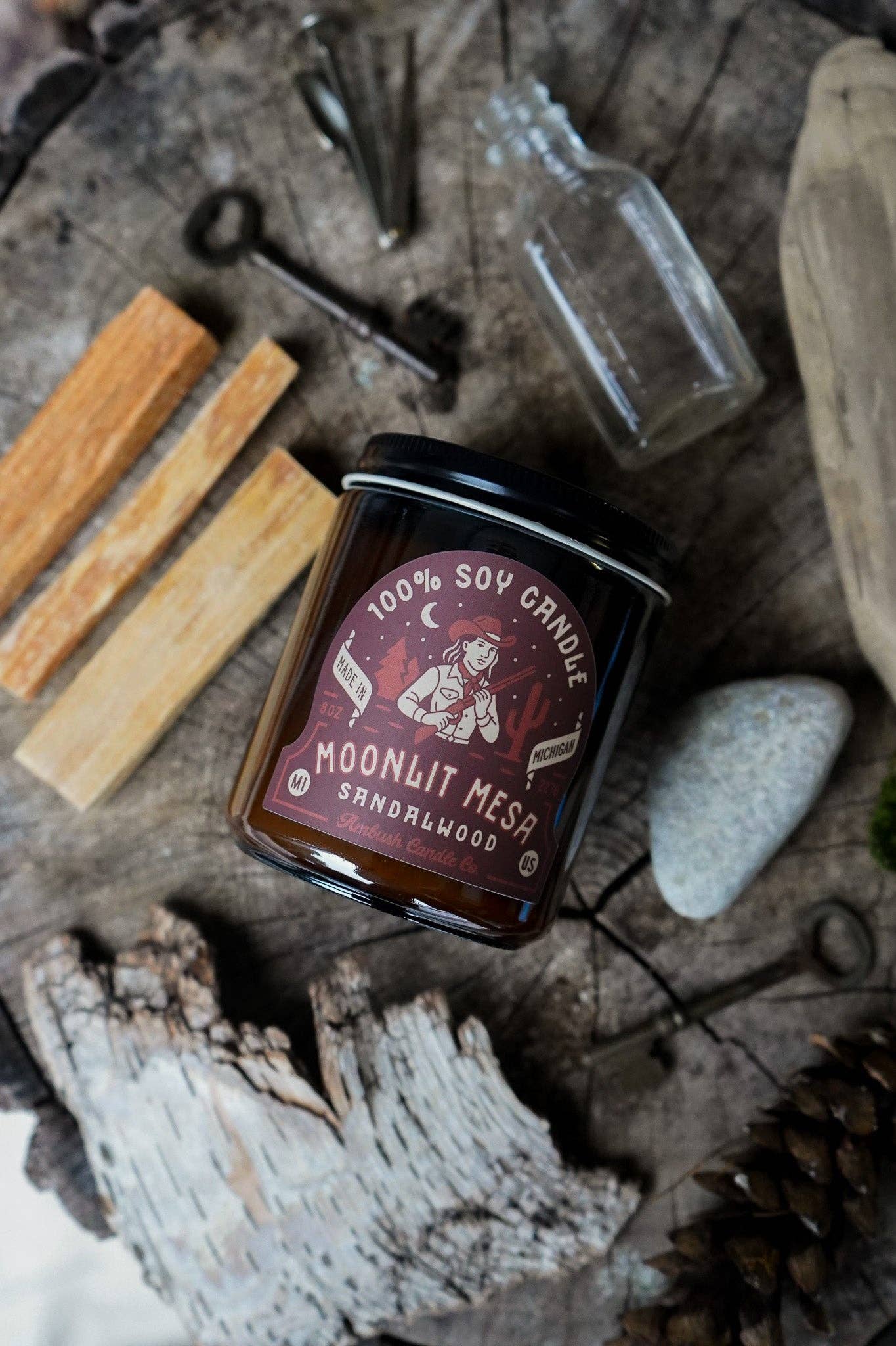 Moonlit Mesa | Sandalwood 8oz Soy Candle