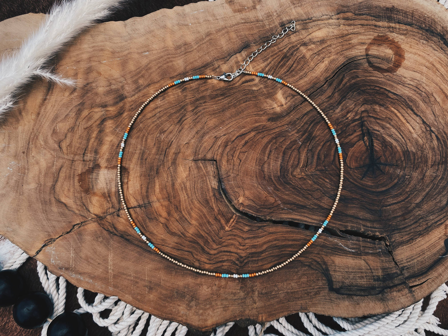 Sandstone western beaded necklace