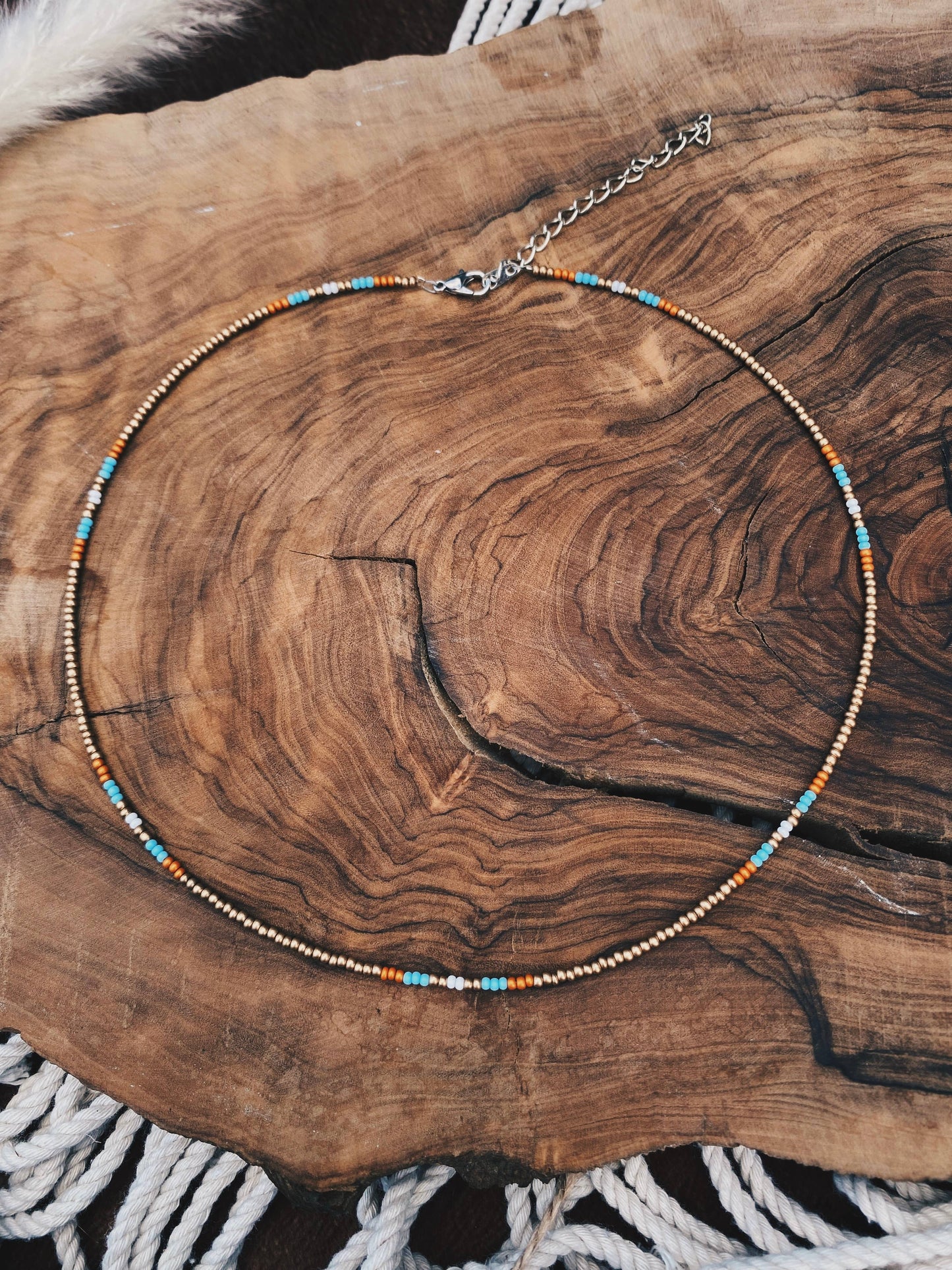 Sandstone western beaded necklace